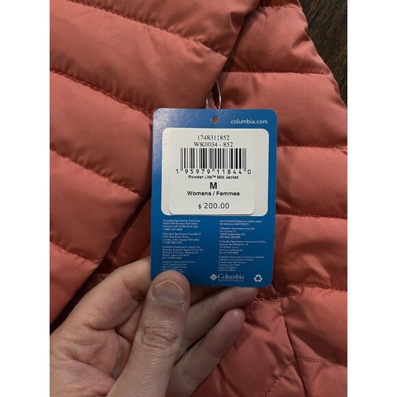 NWT Columbia Powder Lite Mid Jacket Omni-Heat Coral Women’s Size Medium $200 - Picture 3 of 9